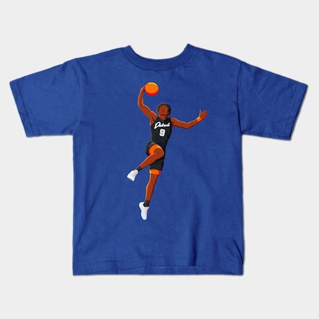 Ausar Thompson - Detroit Pistons Basketball Kids T-Shirt by sportsign